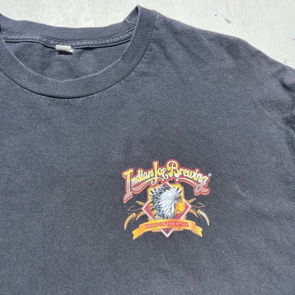 Men's Indian Joe Brewing T-Shirt Black Spell-Out NO SIZE Craft Beer San Diego CA - Picture 3 of 12